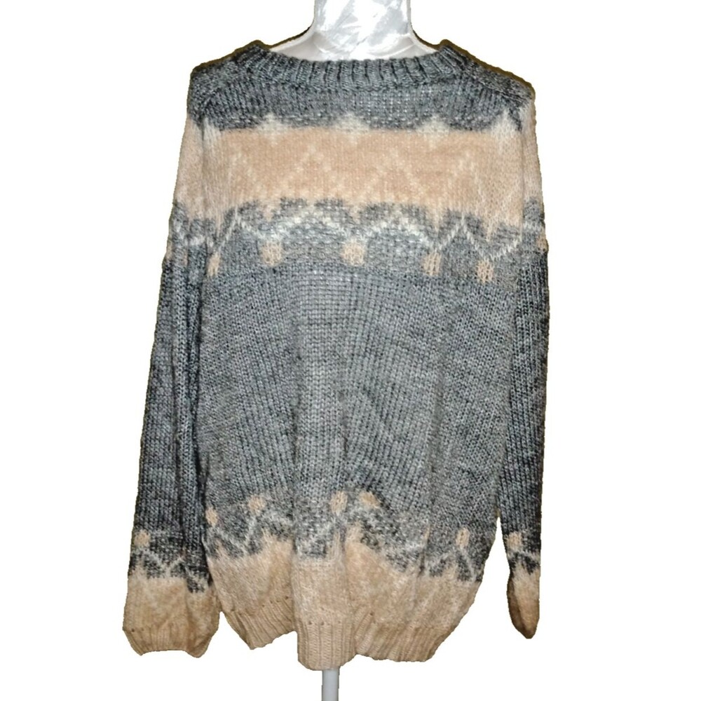 Lovely  Women's Pure Mohair Grey Sweater Mountain Vibe, Soft Thin Light 2XL 80's